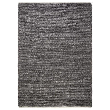 Savannah Modern Plain Mottled Beaded Pebble Chunky Hand-Woven Textured Felted Wool Yarn Looped Pile Charcoal Grey/Ash Grey/Ivory Rug-Melrose-Rug Love - The Most Loved Rug Store